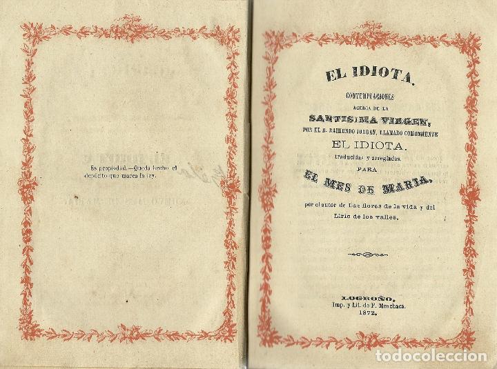 Libros antiguos: EL IDIOTA - Foto 1