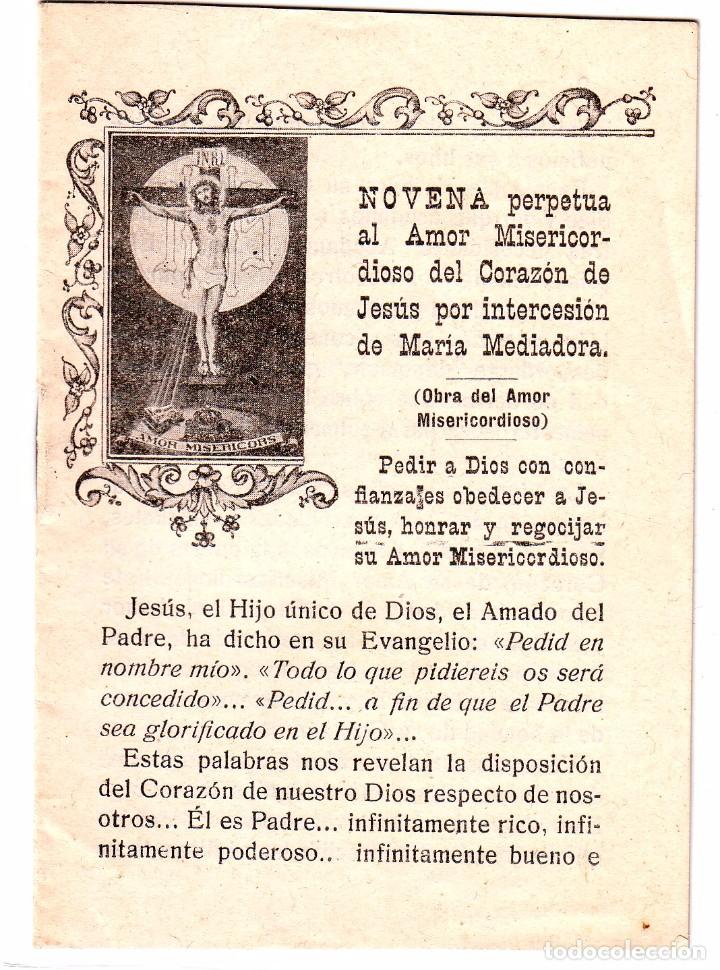 Livres anciens: LT-002  NOVENA PERPETUA AL AMOR MISERICORDIOSO DEL CORAZ&Oacute;N DE JES&Uacute;S