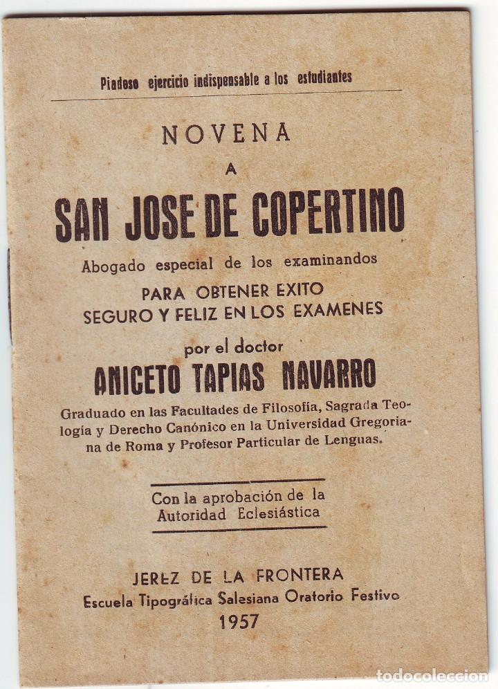 Livres anciens: LT-20 NOVENA A SAN JOS&Eacute; DE COPERTINO . ABOGADO ESPECIAL DE LOS EXAMINANDOS