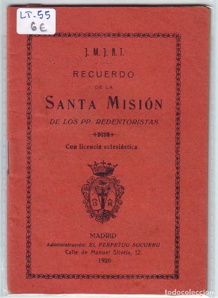 Livres anciens: LT-55  RECUERDO SANTA MISI&Oacute;N 1920 PADRES REDENTORISTAS