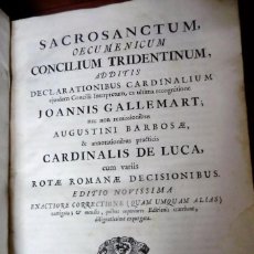 Libros antiguos: LIBRO SACROSANCTUM ET OECUMENICUM CONCILIUM TRIDENTINUM...(CONCILIO DE TRENTO)1769. EN LATÍN. Lote 69713025