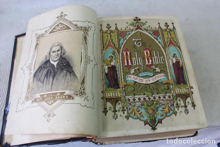 Libros antiguos: Brown's Self-Interpreting Family Bible, Edward Slater, 1870s,