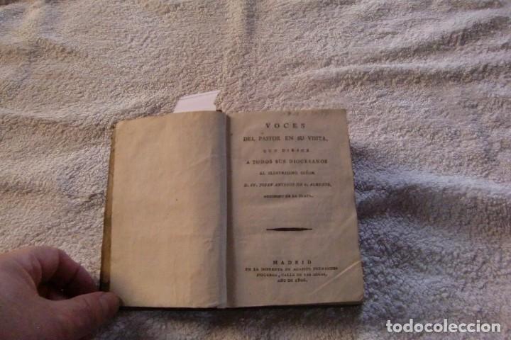 Livros antigos: Voces del pastor en su visita, que dirige a todos sus diocesanos el referido prelado, Madrid, 1806.