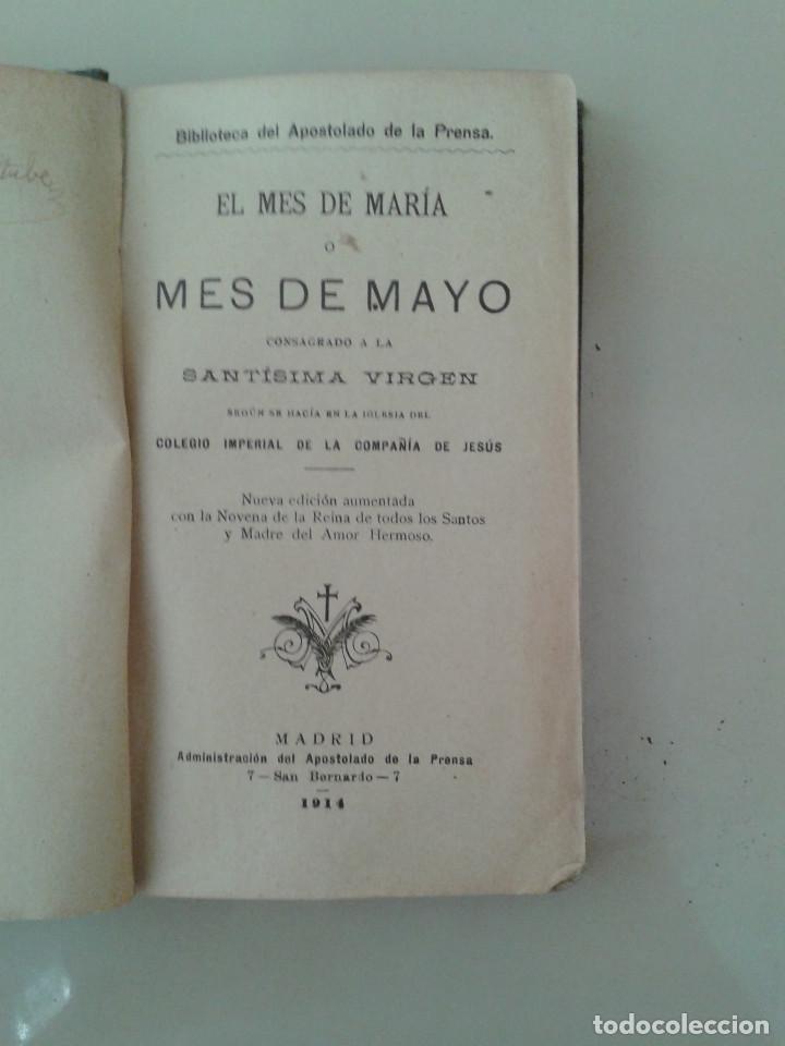 Libros antiguos: EL MES DE MARIA - Foto 2