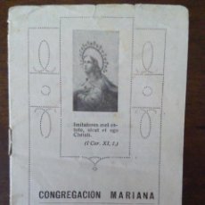 Libros antiguos: CUADERNITO CON REGLAS CONGREGACIÓN MARIANA DEL SEMINARIO DIOCESANO DE BADAJOZ. TIP. SAN BLAS.