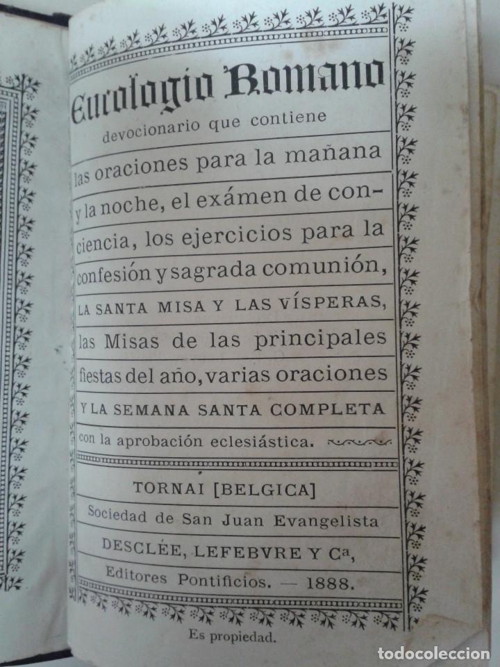 Libros antiguos: EUCOLOGIO ROMANO - Foto 3
