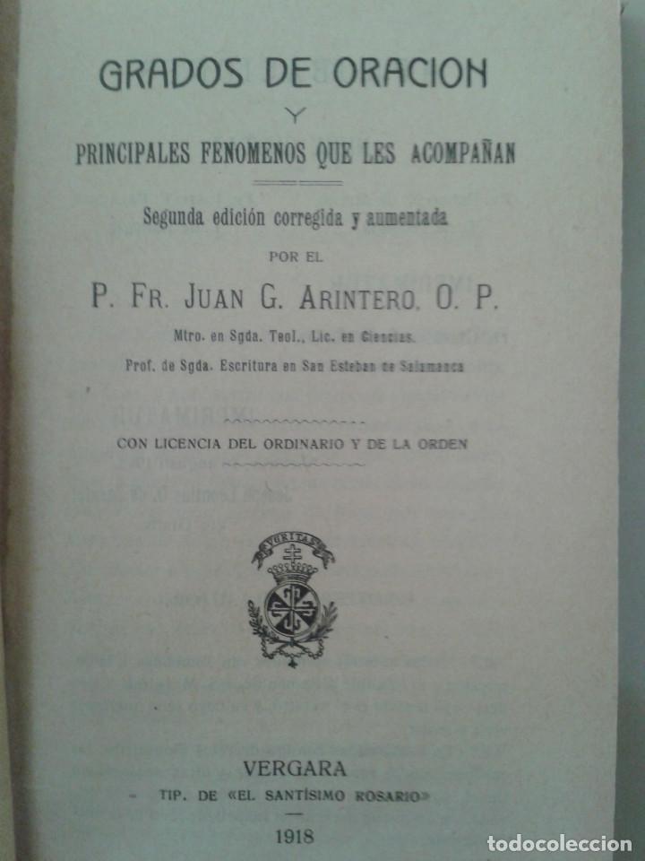 Libros antiguos: GRADOS DE ORACI&Oacute;N. - Foto 2