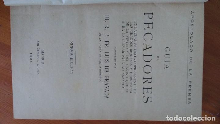 Libros antiguos: Guia de pecadores 1925 Luis de Granada - Foto 3
