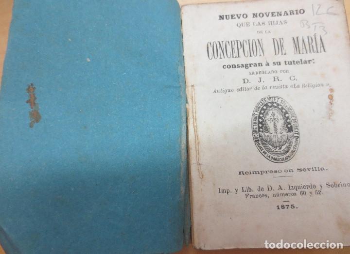 Antiquarische B&uuml;cher: NUEVO NOVENARIO QUE LAS HIJAS DE LA CONCEPCION DE MAR&Iacute;A CONSAGRAN &Agrave; SU TUTELAR A&Ntilde;O 1875 SIGLO XIX