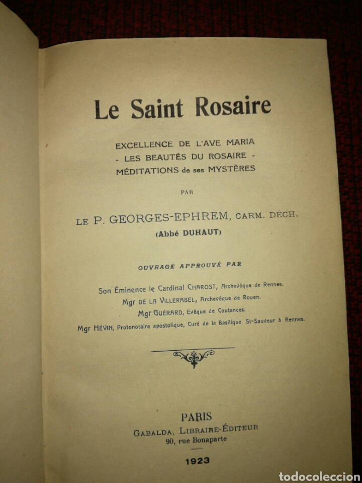 Libros antiguos: Le Saint Rosaire - Foto 4