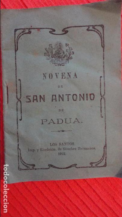 Libros antiguos: NOVENA SAN ANTONIO DE PADUA.LOS SANTOS.1910