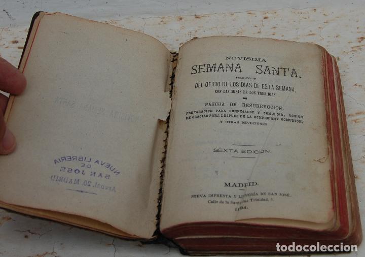 Libros antiguos: LIBRO NOVISIMA SEMANA SANTA A&Ntilde;O 1884