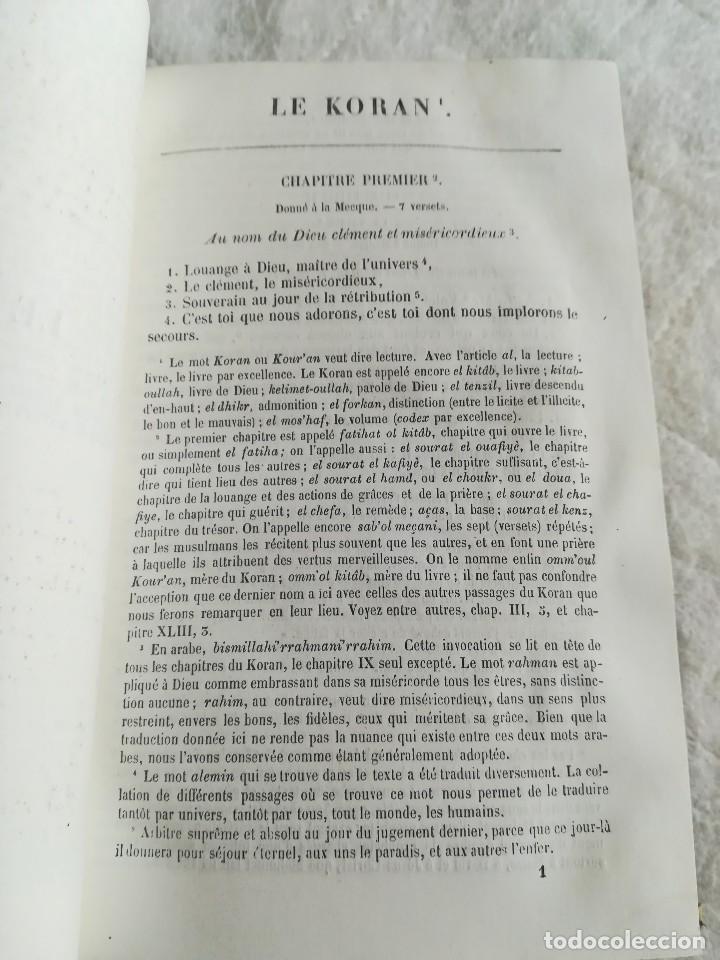 Libros antiguos: Le Koran 1852 franc&eacute;s - Foto 6
