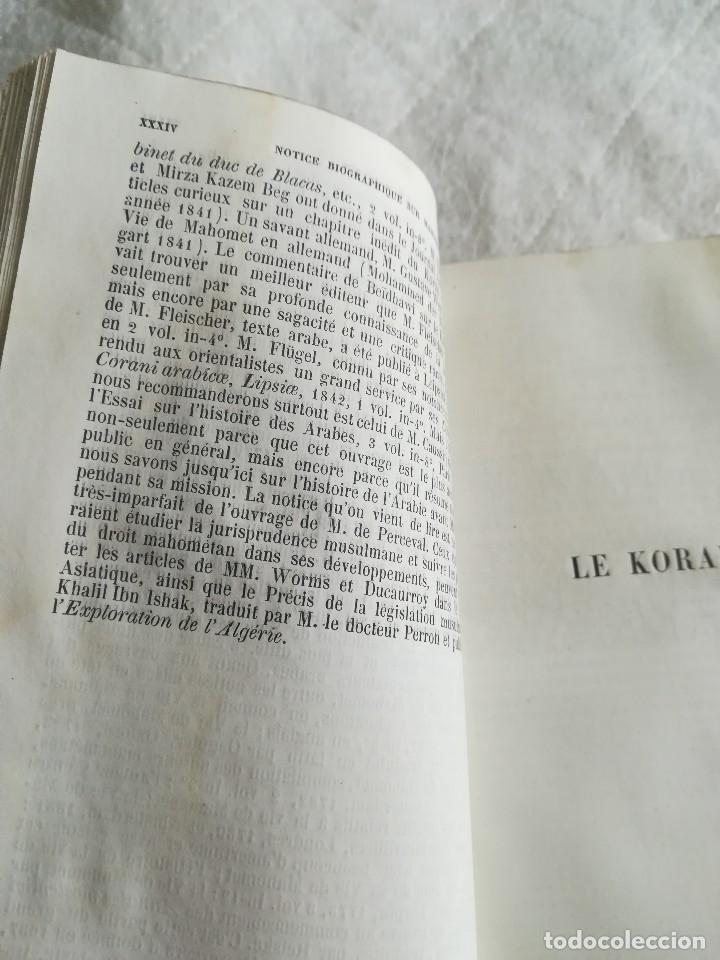 Libros antiguos: Le Koran 1852 franc&eacute;s - Foto 7