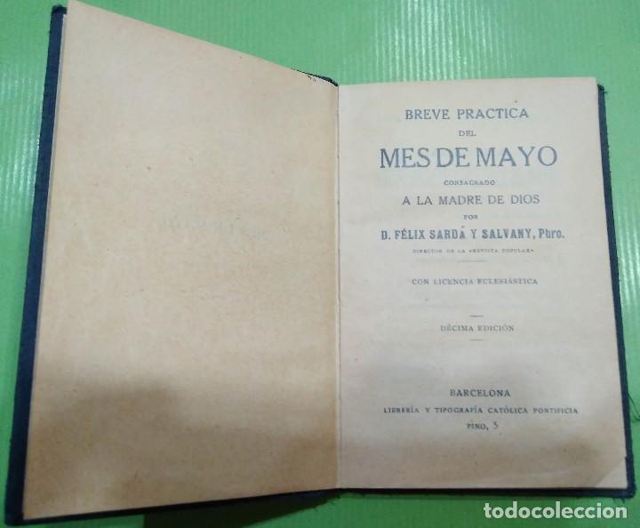 Libros antiguos: Mes de Mayo. Sard&aacute; y Salvany - Foto 2