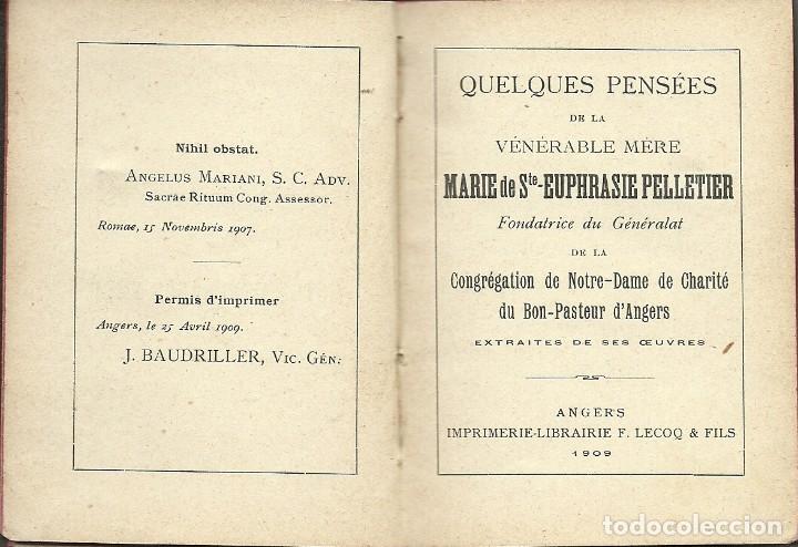 Libros antiguos: MINI LIBRO QUELQUES PENSEES 1909 - Foto 1