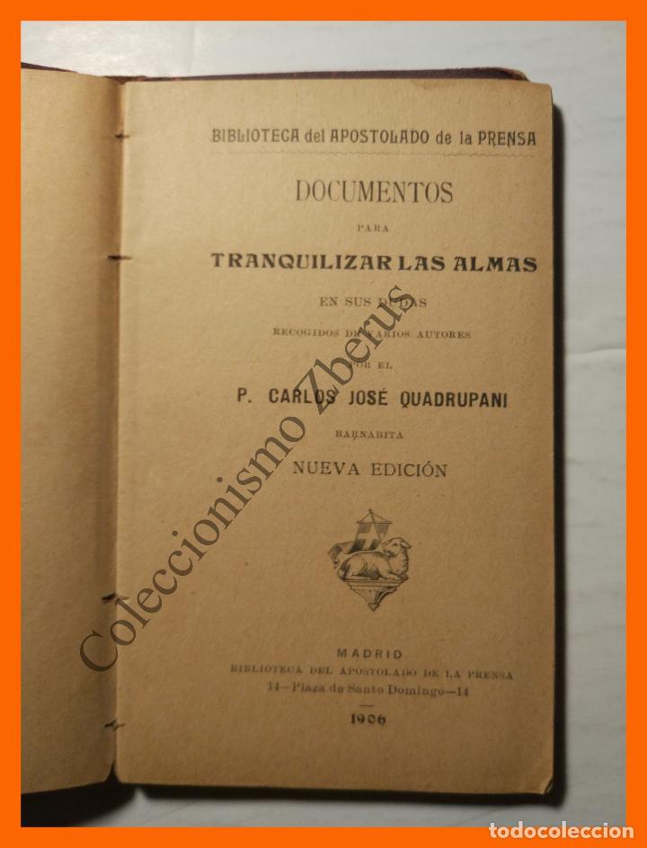Livres anciens: Documentos para tranquilizar las almas en sus dudas - Carlos Jose Quadrupani