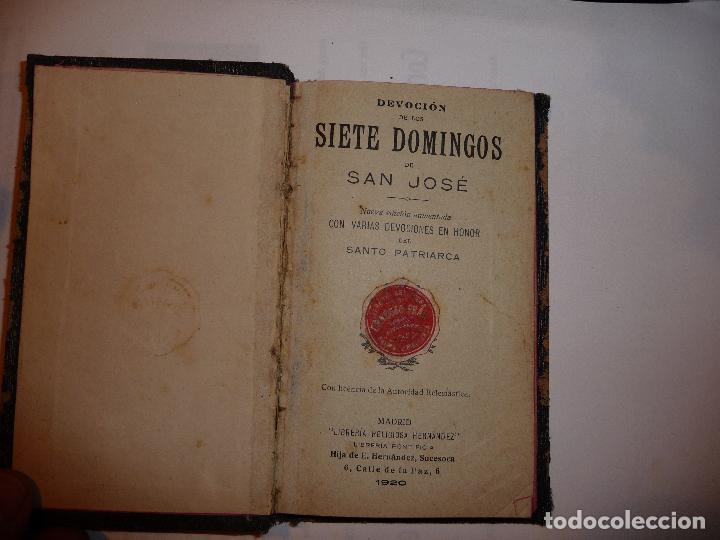 Libros antiguos: DEVOCION DE LOS SIETE DOMINGOS DE SAN JOSE. - Foto 1