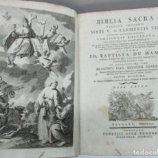 Libros antiguos: BIBLIA SACRA VULGATAE EDITIONIS SIXTI V. ET CLEMENTIS VIII. PONTIF. MAX... 1794. 2 VOLS.