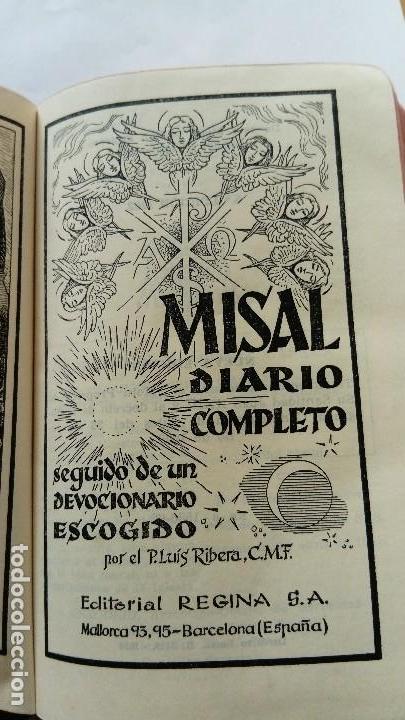 Libros antiguos: Libro Misal Diario y Devocionario - Foto 5