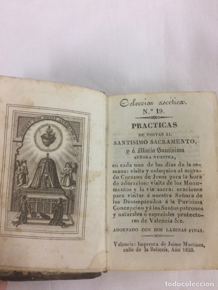 Livros antigos: Libro Colecci&oacute;n asc&eacute;tica n19. 1838. Editado en Valencia. Grabados de Facundo Larrosa.