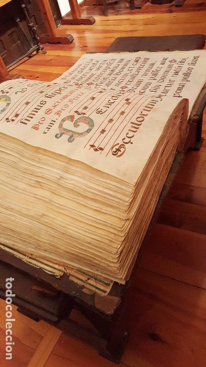 Libri antichi: Santoral salterio / cantoral ca. S XVI Pieza muy especial y &uacute;nica 126 hojas mas tapas, excepcional.