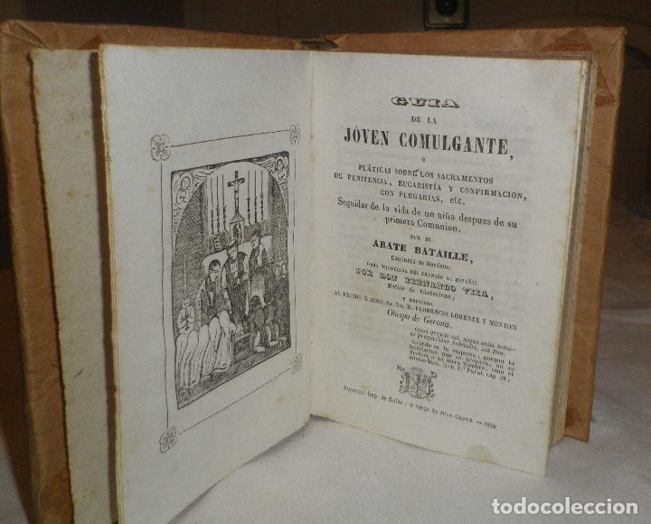 Libros antiguos: guia de la joven comulgante platicas sobre los sacramentos de penitencia a&ntilde;o 1858