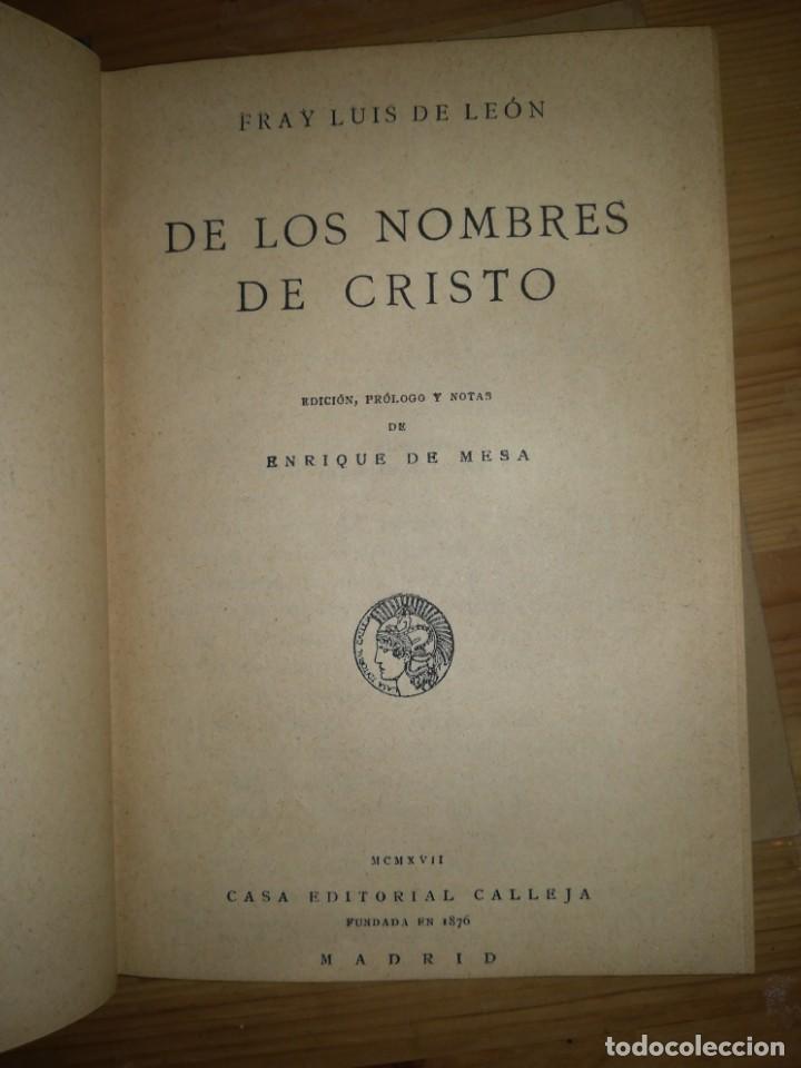 Libros antiguos: De los nombres de cristo - Foto 3