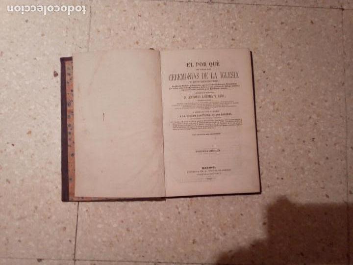 Old books: EL POR QUE DE TODAS LAS CEREMONIAS DE LA IGLESIA Y SUS MISTERIOS