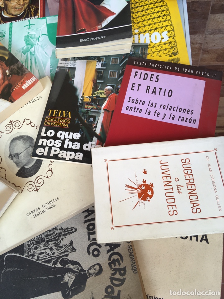 Libros antiguos: 10 LIBROS DE HISTORIA DE PAPAS - Foto 3