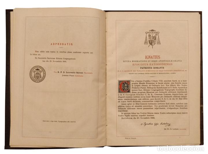 Libros antiguos: excepcional Libro de difuntos,missae pro defunctis 1889, , Ratisbona, frederici pustet. - Foto 3 - 146938526