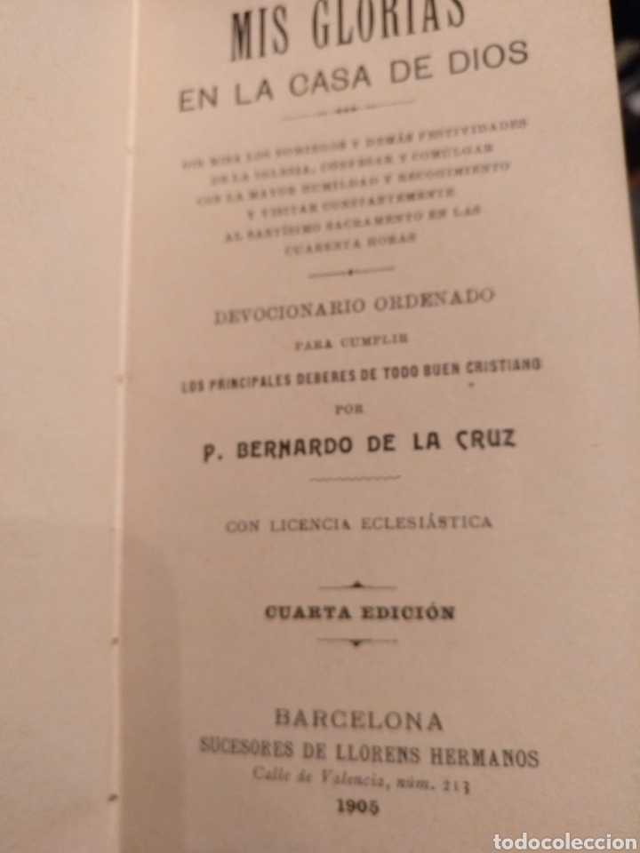 Libros antiguos: Mis glorias en la casa de Dios - Foto 1