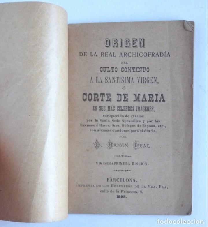 Livros antigos: Culto continuo a la Santisima Virgen, &oacute; Corte de Maria en sus m&aacute;s c&eacute;lebres im&aacute;genes