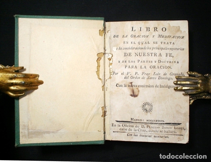 Libro De La Oración Y La Meditación, 1783. Fray - Comprar Libros ...