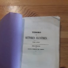 Libros antiguos: TESORO DE AUTORES ILUSTRES SANTA TERESA DE JESUS TOMO LXXXI 1857