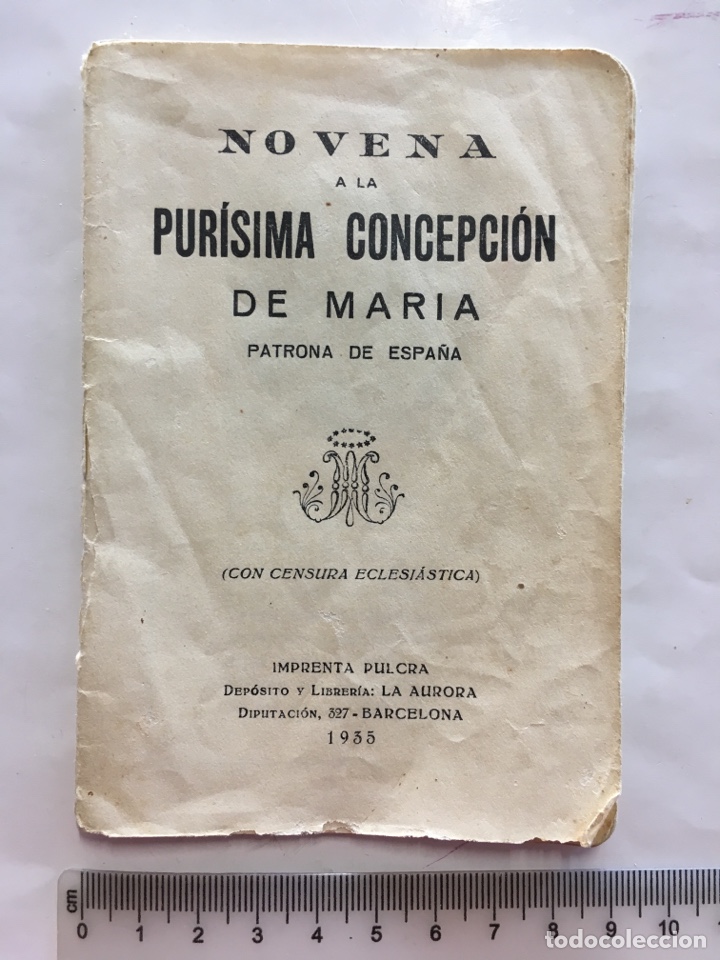 Livres anciens: NOVENA A LA PUR&Iacute;SIMA CONCEPCI&Oacute;N DE MAR&Iacute;A PATRONA DE ESPA&Ntilde;A. BARCELONA, 1935.
