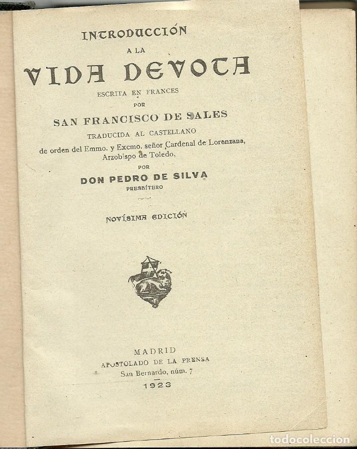 Libros antiguos: INTRODUCCI&Oacute;N A LA VIDA DEVOTA - 1923 - Foto 1