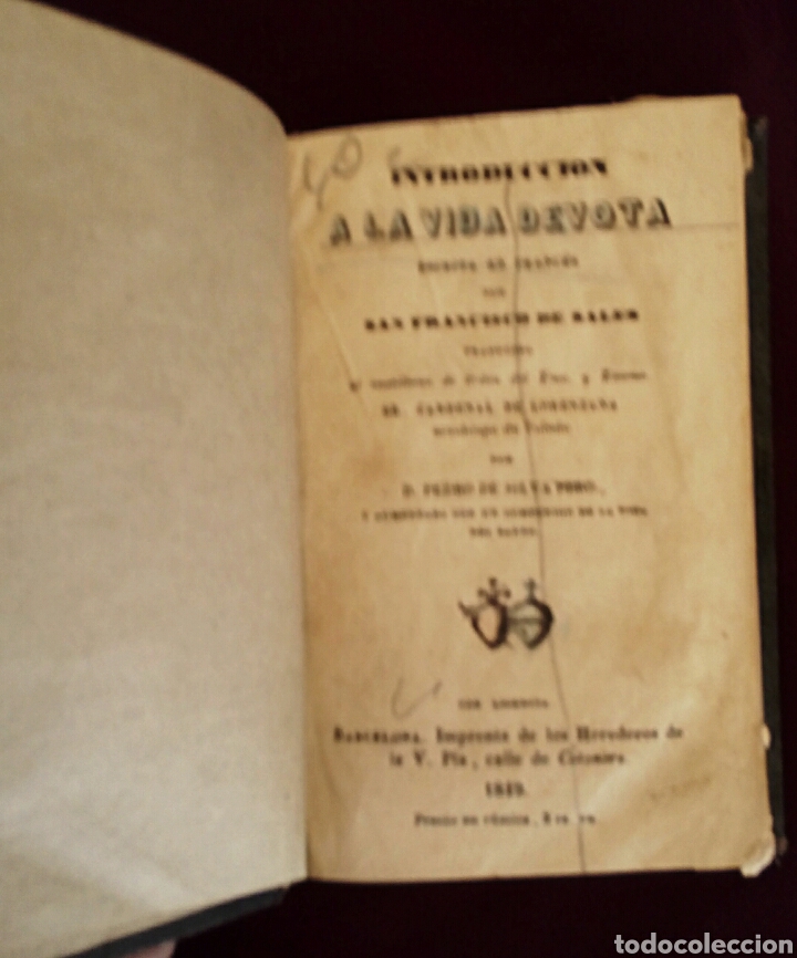 Libros antiguos: La vida devota de Francisco de Sales. - Foto 3