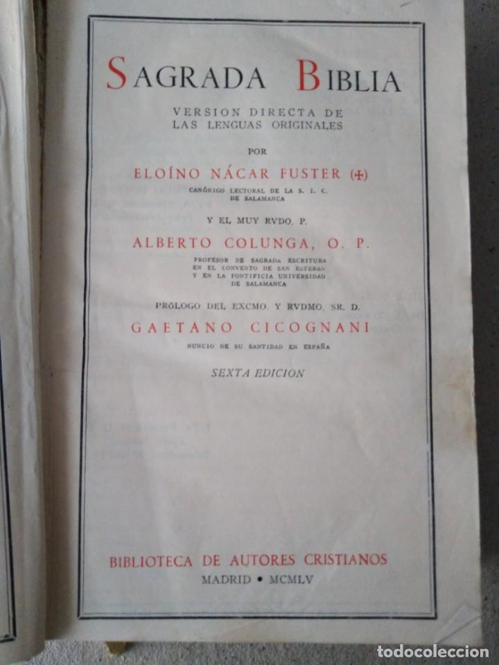 Libros antiguos: Biblia. & - Foto 3