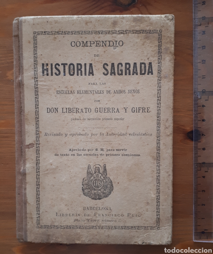 Libros antiguos: Compendio de Historia Sagrada, 1897 - Foto 1