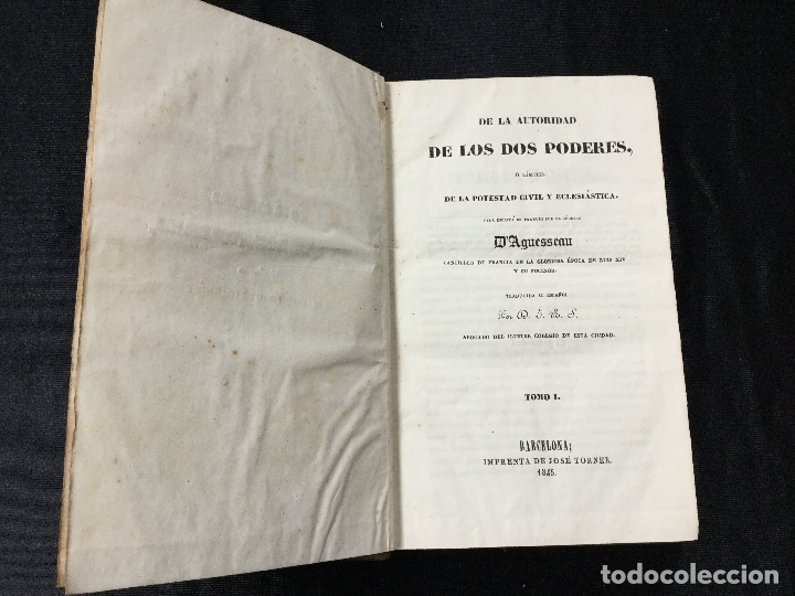 Libros antiguos: De la autoridad de los dos poderes. - Foto 4