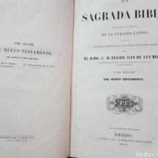 Libros antiguos: LA SAGRADA BIBLIA TRAD. POR SCIO BARNA PONS 1845 TOMO II NUEVO TESTAMENTO PERGAMINO 1 MAPA JERUSALÉN. Lote 399688144
