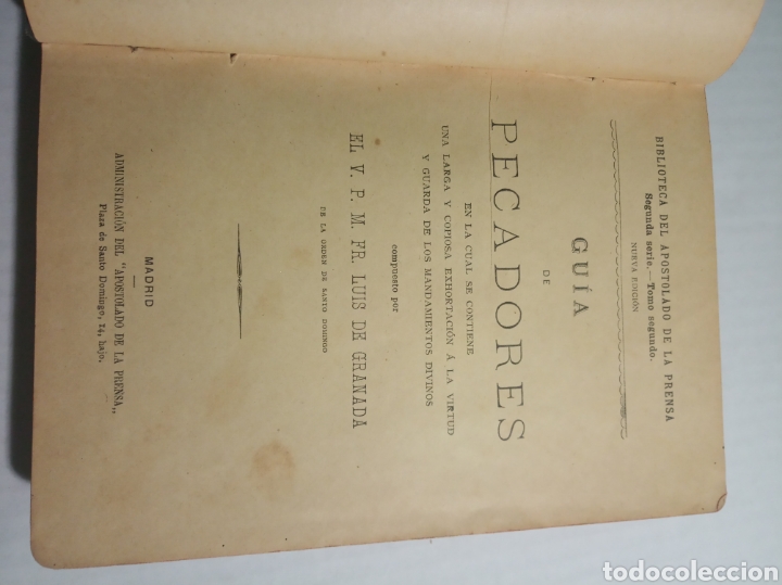 Libros antiguos: Guia de pecadores - Foto 2
