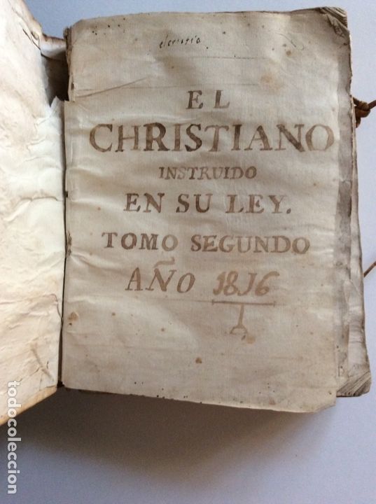 Libros antiguos: PERGAMINO LIBRO EL CRISTIANISMO - Foto 4