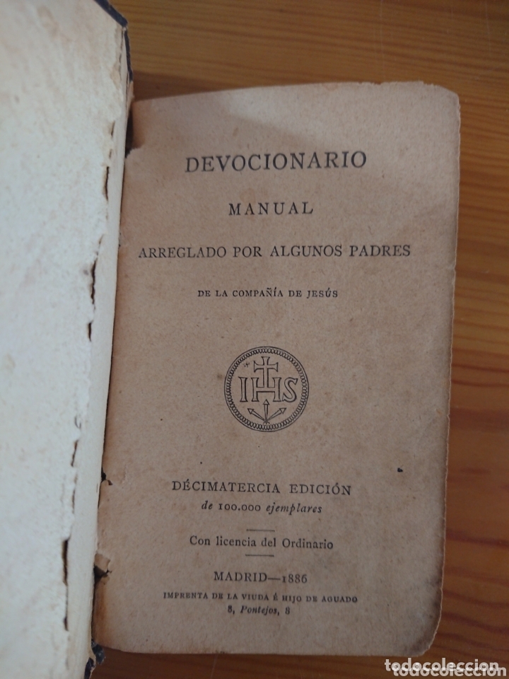 Libros antiguos: Devocionario Manual Arreglado por algunos padres, 1886