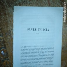 Libros antiguos: VIDA RELIGIOSA 1800 /1860 - HOJAS CON LA VIDA DE : SANTA FELICIA MARTIR - 13 PAGINAS ESCRITAS,. Lote 175227862