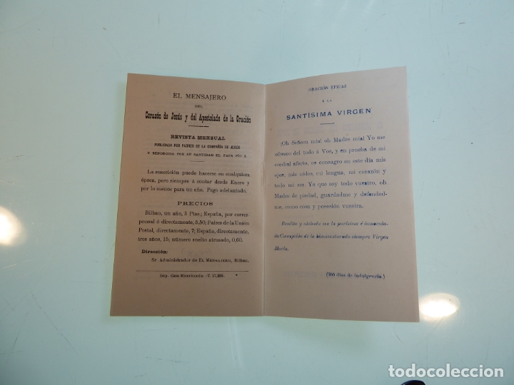 Libros antiguos: Programa para la fiesta de la Inmaculada Concepci&oacute;n. Circa 1900. - Foto 3