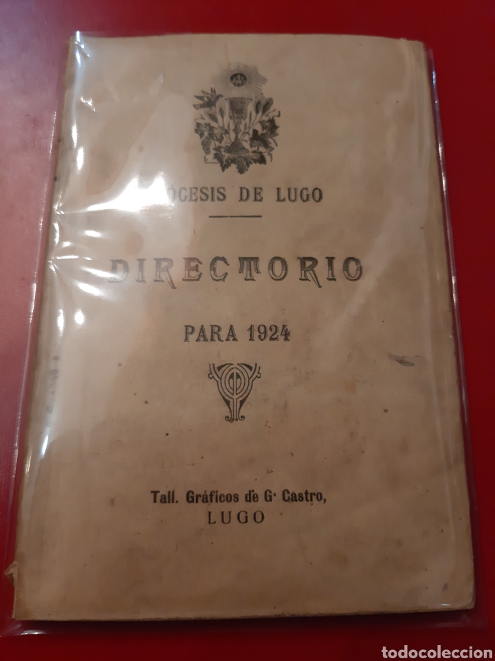 Libros antiguos: 1924 Diocesis Lugo directorio Tall.graficos Castro
