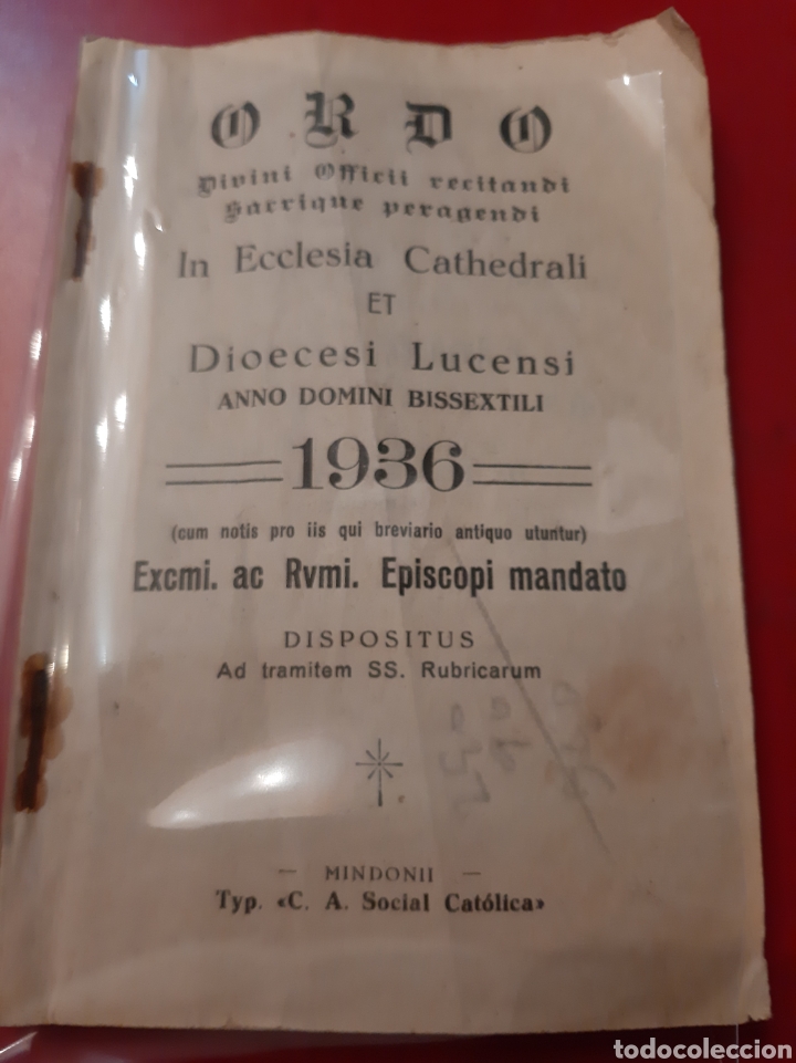 Livres anciens: 1936 Lugo Ordo eclelesia Lucensi