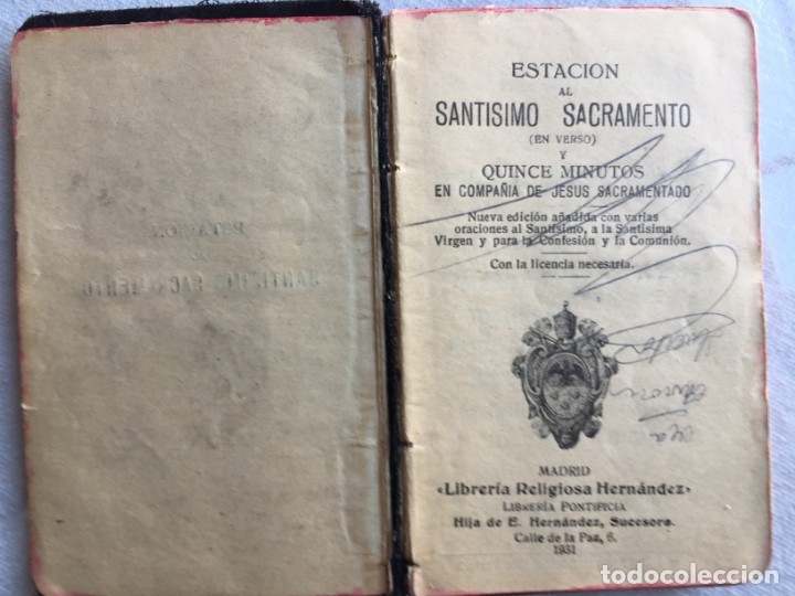 Libros antiguos: Estaci&oacute;n al Sant&iacute;simo Sacramento - Foto 2